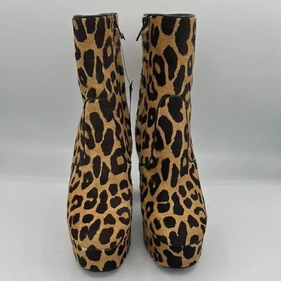 NIB Saint Laurent Pony Hair Manto Natural Platform Ankle Boot Retro Size 37/US 7 - Picture 3 of 13